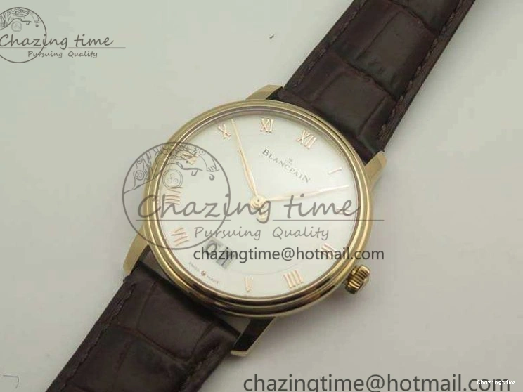 0519 Villeret 6669 RG HG 1:1 Best Edition White Dial On Leather Strap V UrbanStyle 8096